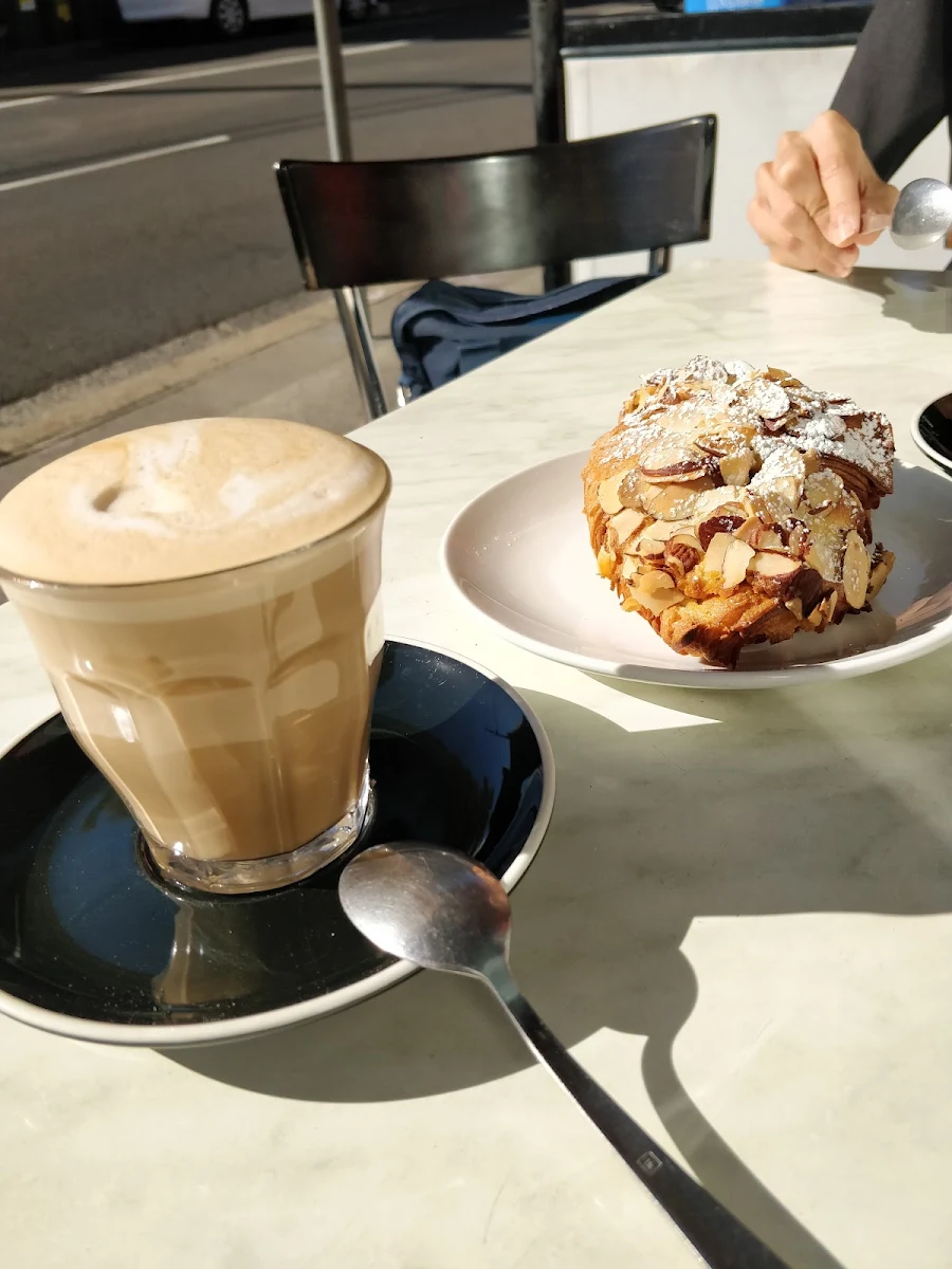 Latte and Almond Croissant
