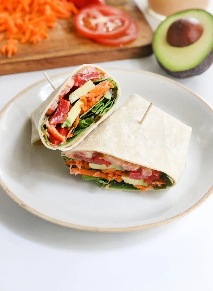 Veggie Wrap, Books & Beans Cafe
