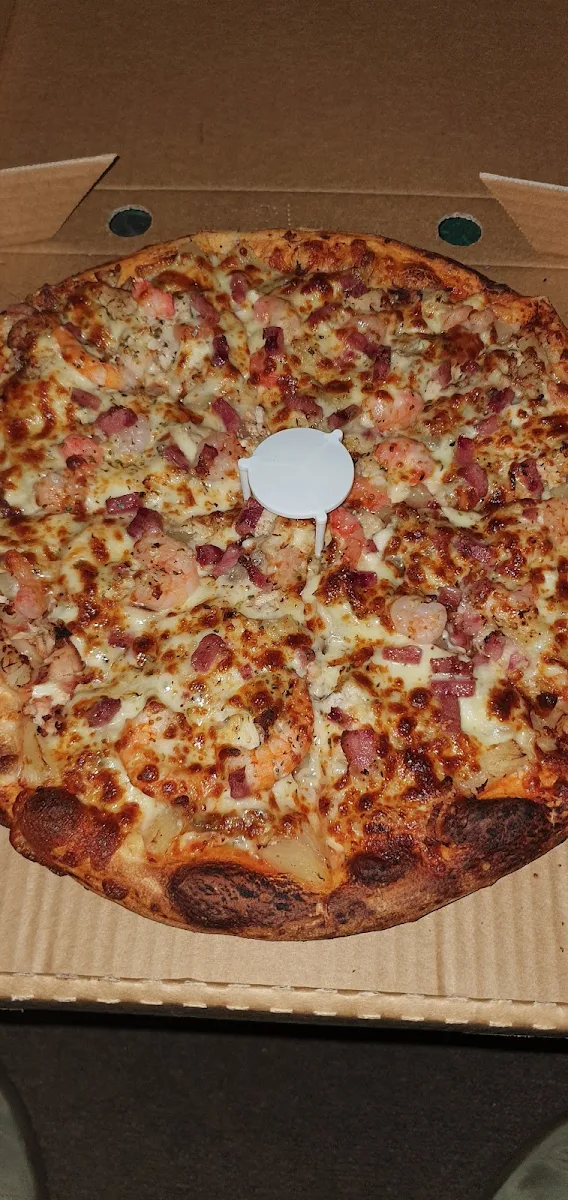 Chicken Hawaiian Pizza Prawn Feta Bacon Garlic