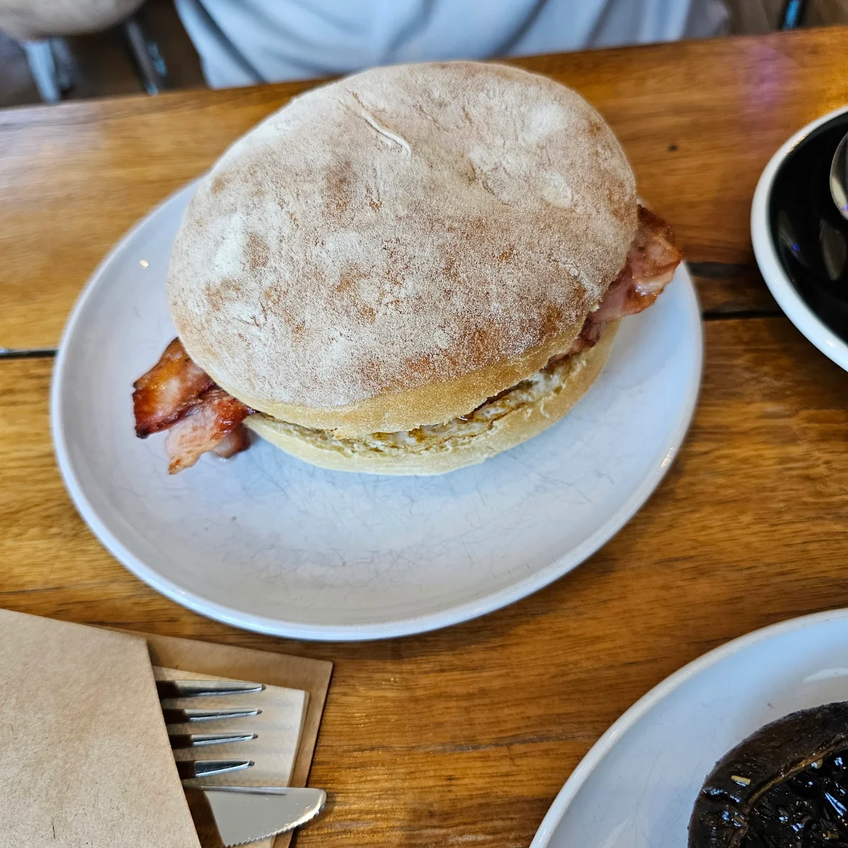 Bacon and Egg Roll, The Heritage Kitchen Garden