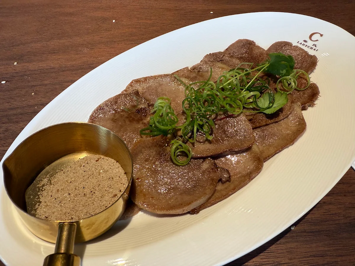 Grilled Beef Tongue with House Made Garlic Sauce