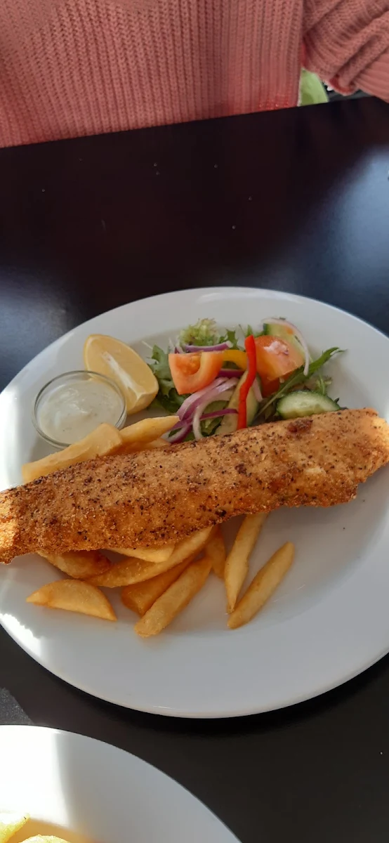 Crumbed Flathead with Chips, The Port Hughes Tavern