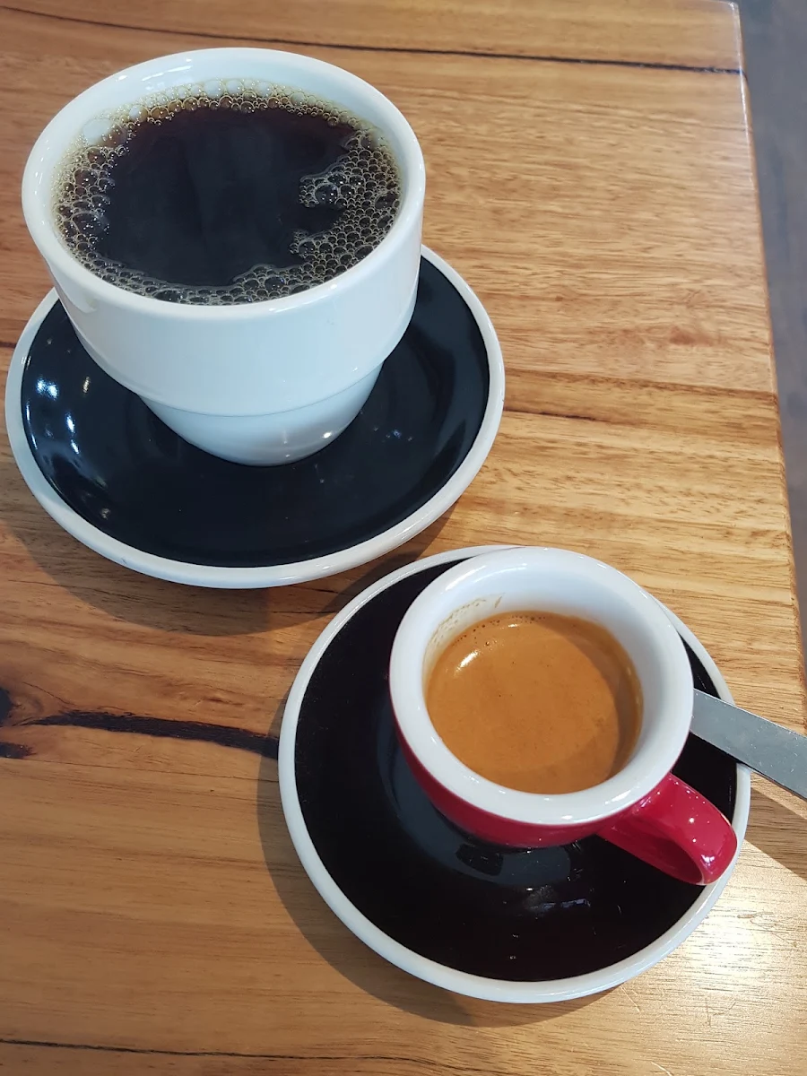 Espresso and a Batch Brewed Coffee