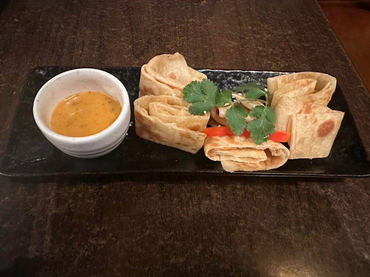 Roti Bread with Peanut Sauce with Peanut Sauce
