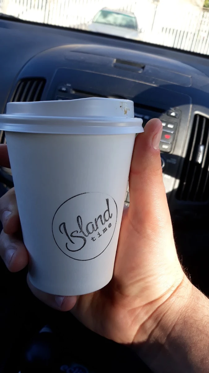 Large Flat White, Island Time Espresso Bar