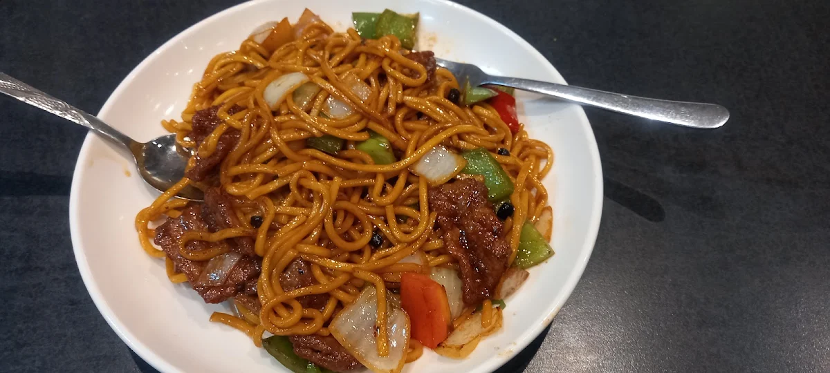 Beef and Black Beans with Noodles