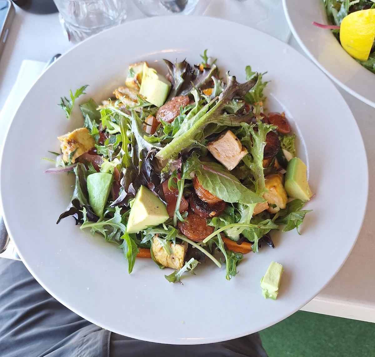 Chicken Chorizo and Halloumi Salad
