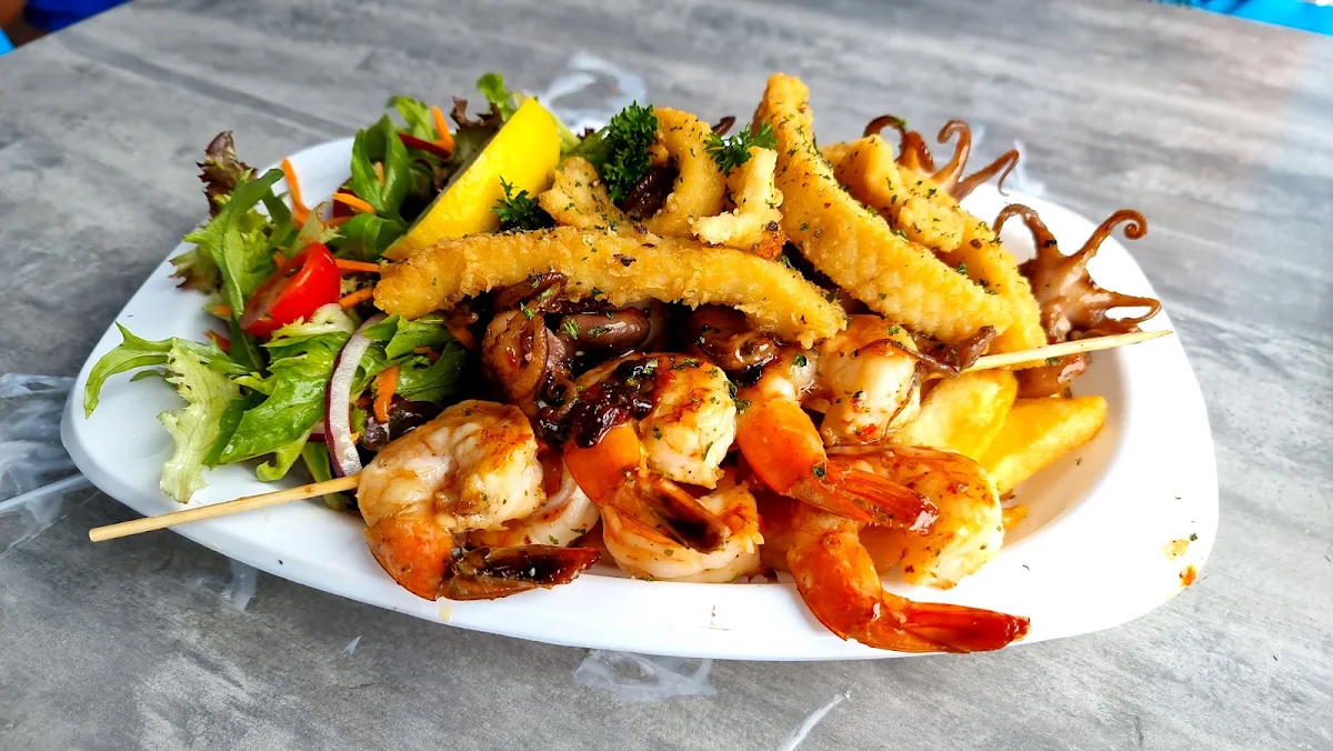 BBQ Seafood Platter, Bub's Famous Fish & Chips