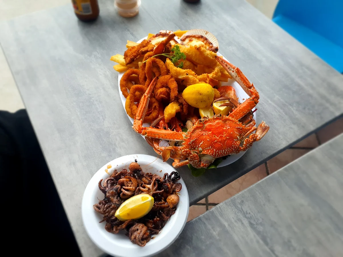 Prawns Calamari Fish, Bub's Famous Fish & Chips