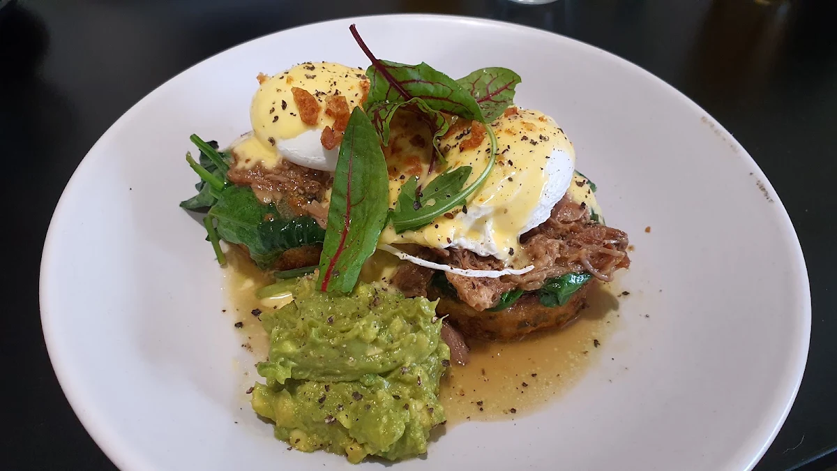 Pulled Pork Benny, One Pear Tree