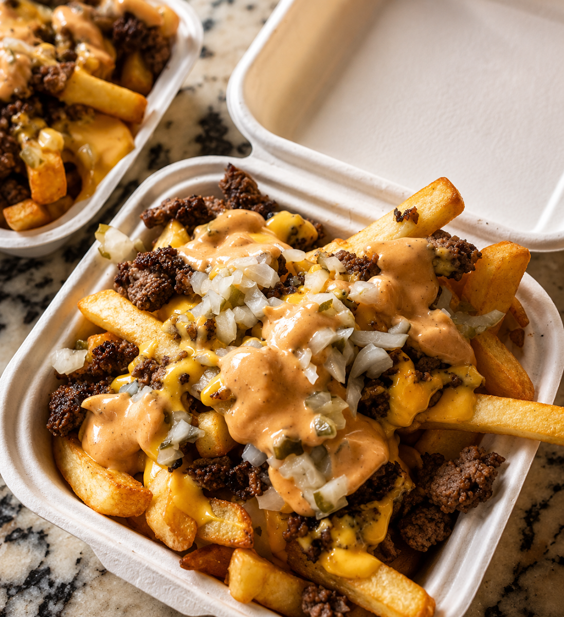 Loaded Cheese Burger Fries