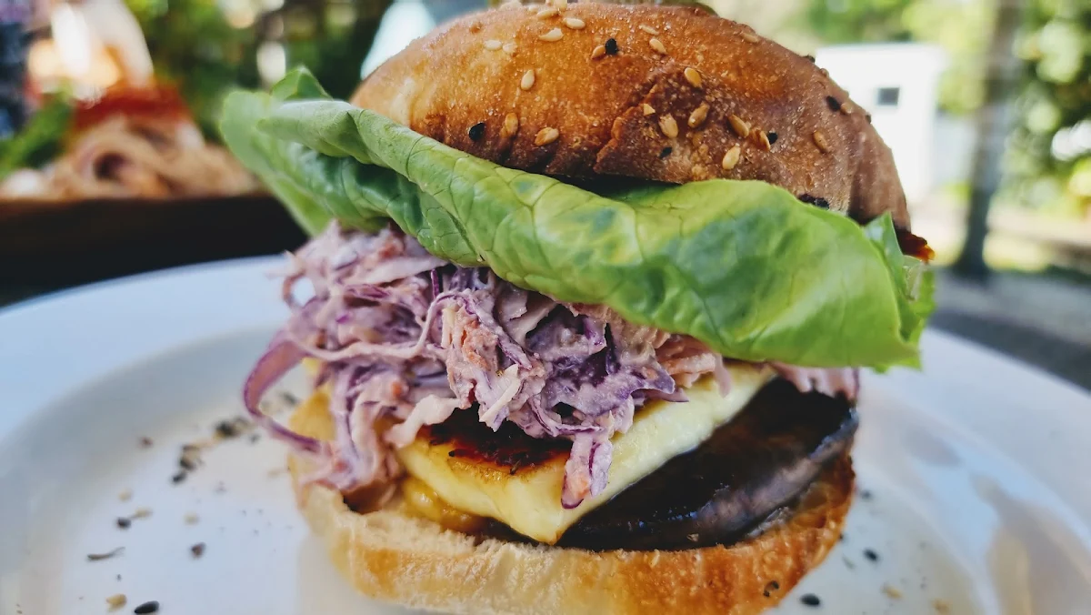 Portobello Mushroom Burger with Optional Halloumi
