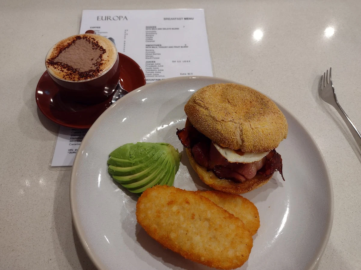 Bacon and Egg Roll, Europa at the Bay