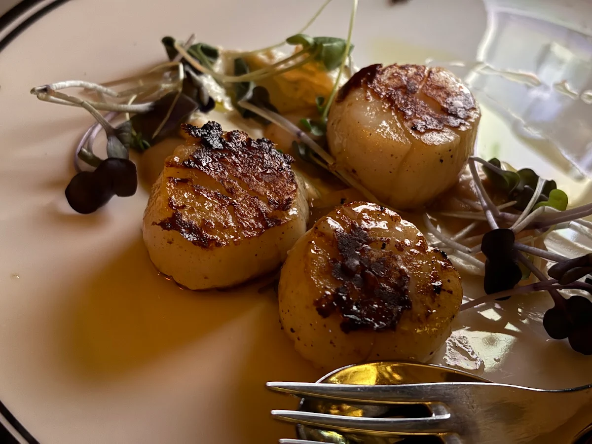 Half Shell Local Scallops, Gusto Riverfront Restaurant