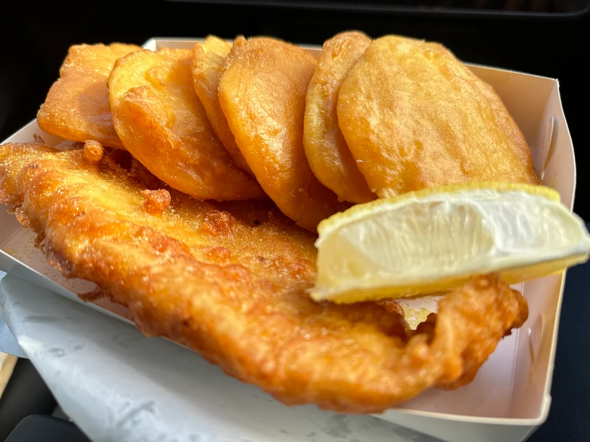 Potato Scallops and Battered Fish, Kook-A-Burger