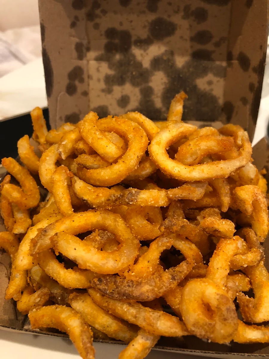Chilli Curly Fries, Broaster Chicken Epping