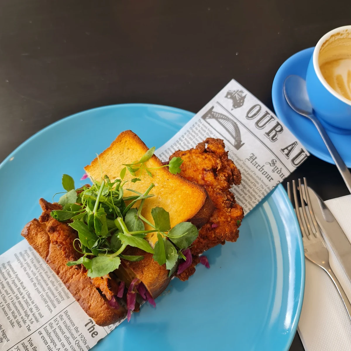 Chicken Sandy, Bunny Beans Cafe - Kippax
