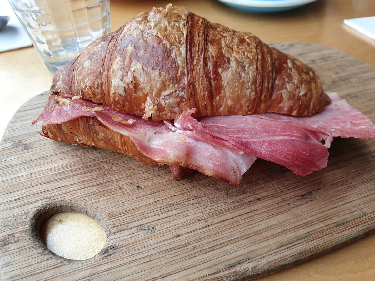Croissant with Ham and Cheese