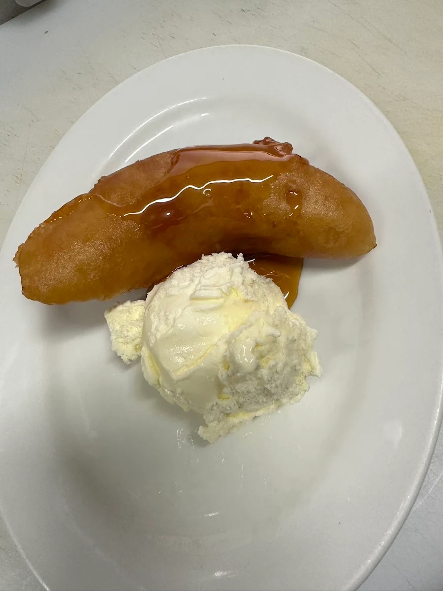 Banana Fritters with Ice Cream