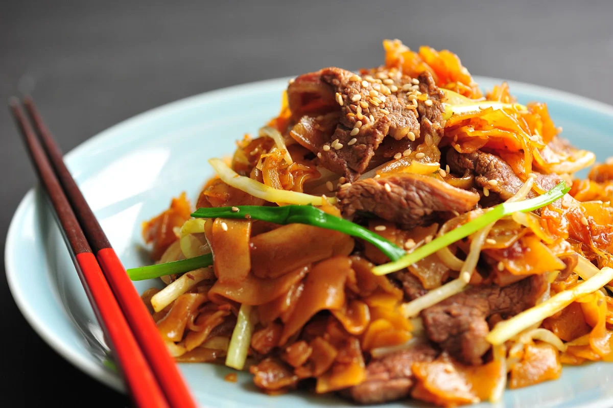 Spicy Beef Rice Noodle Soup