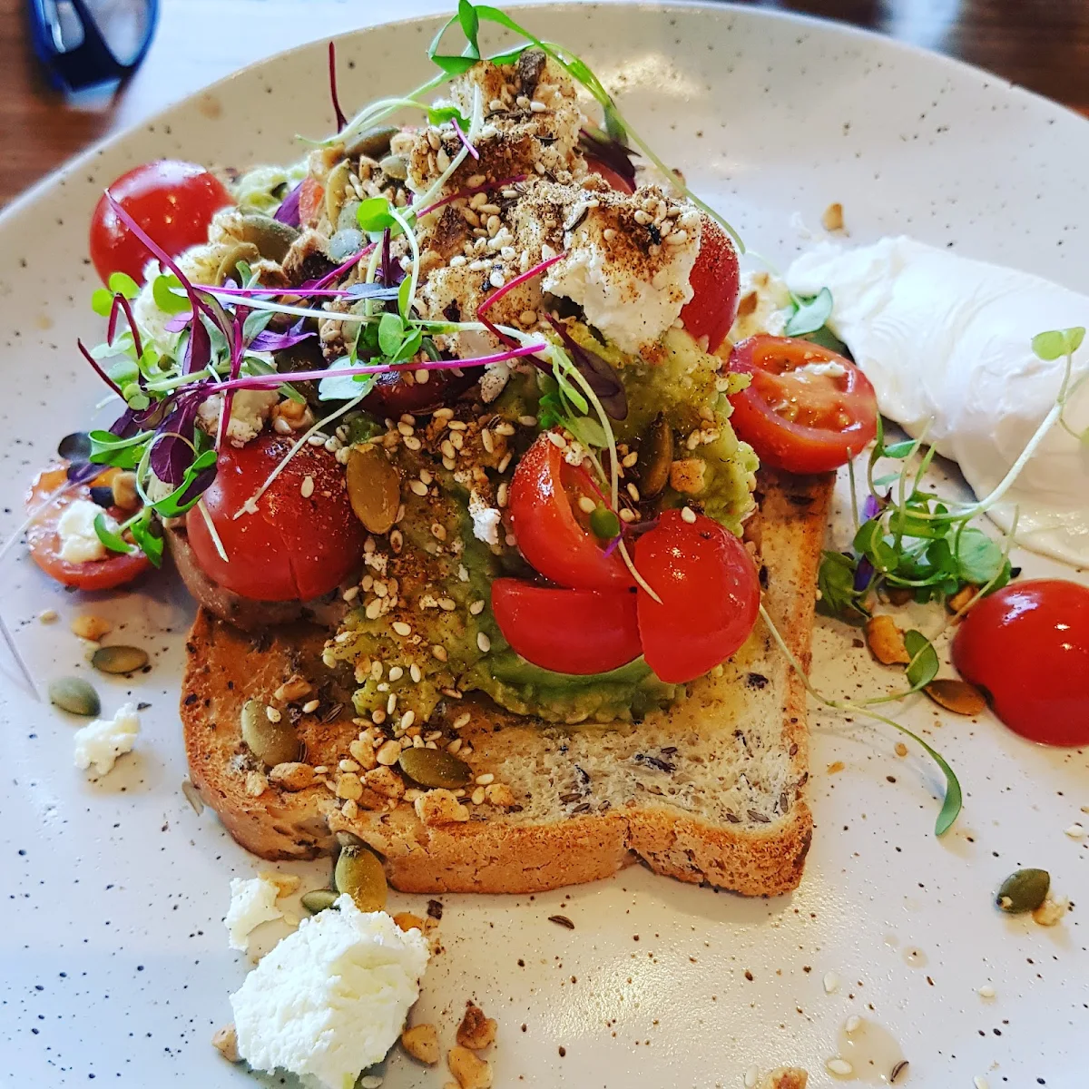 Smashed Avo with a Poached Egg