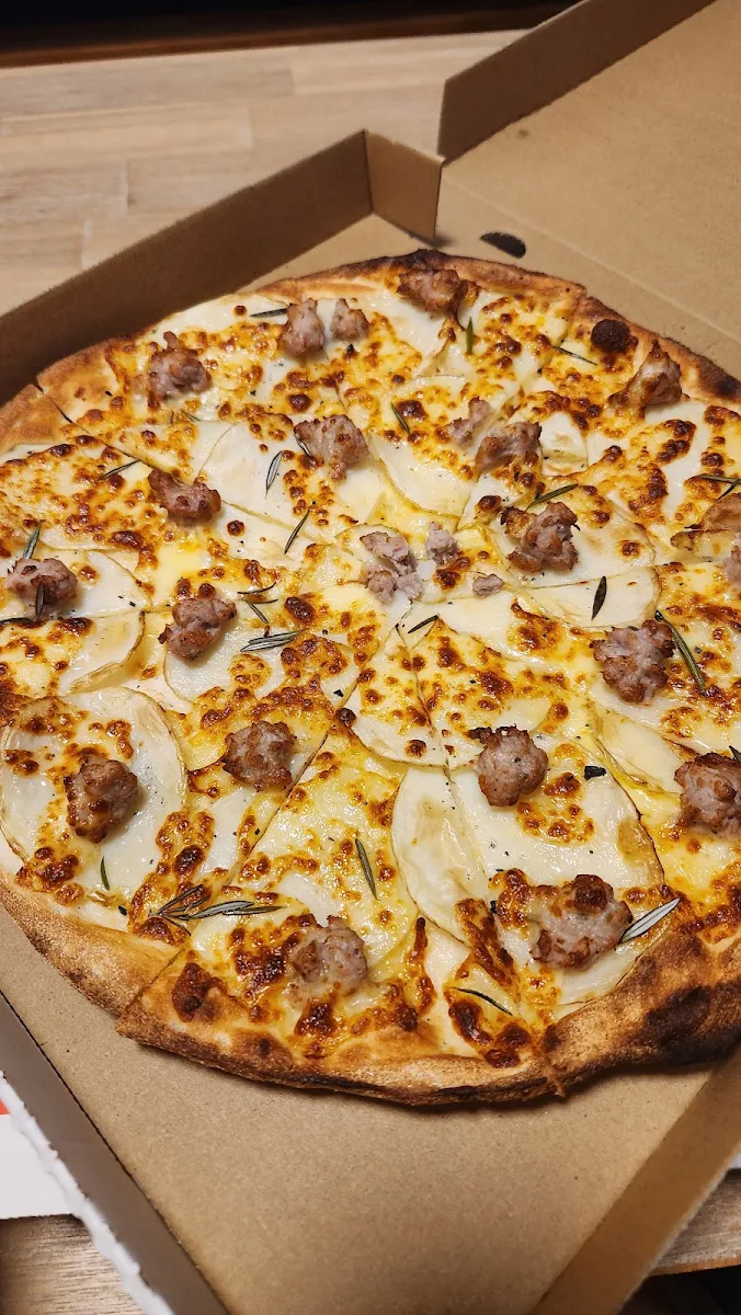 Potato and Italian Sausage Pizza