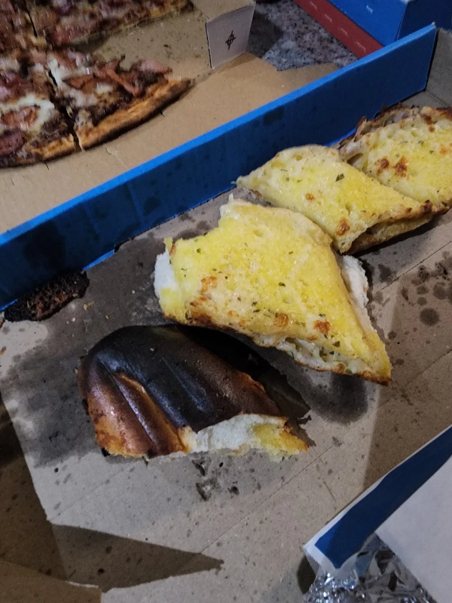 Burnt Garlic Bread, Domino's Pizza Burpengary