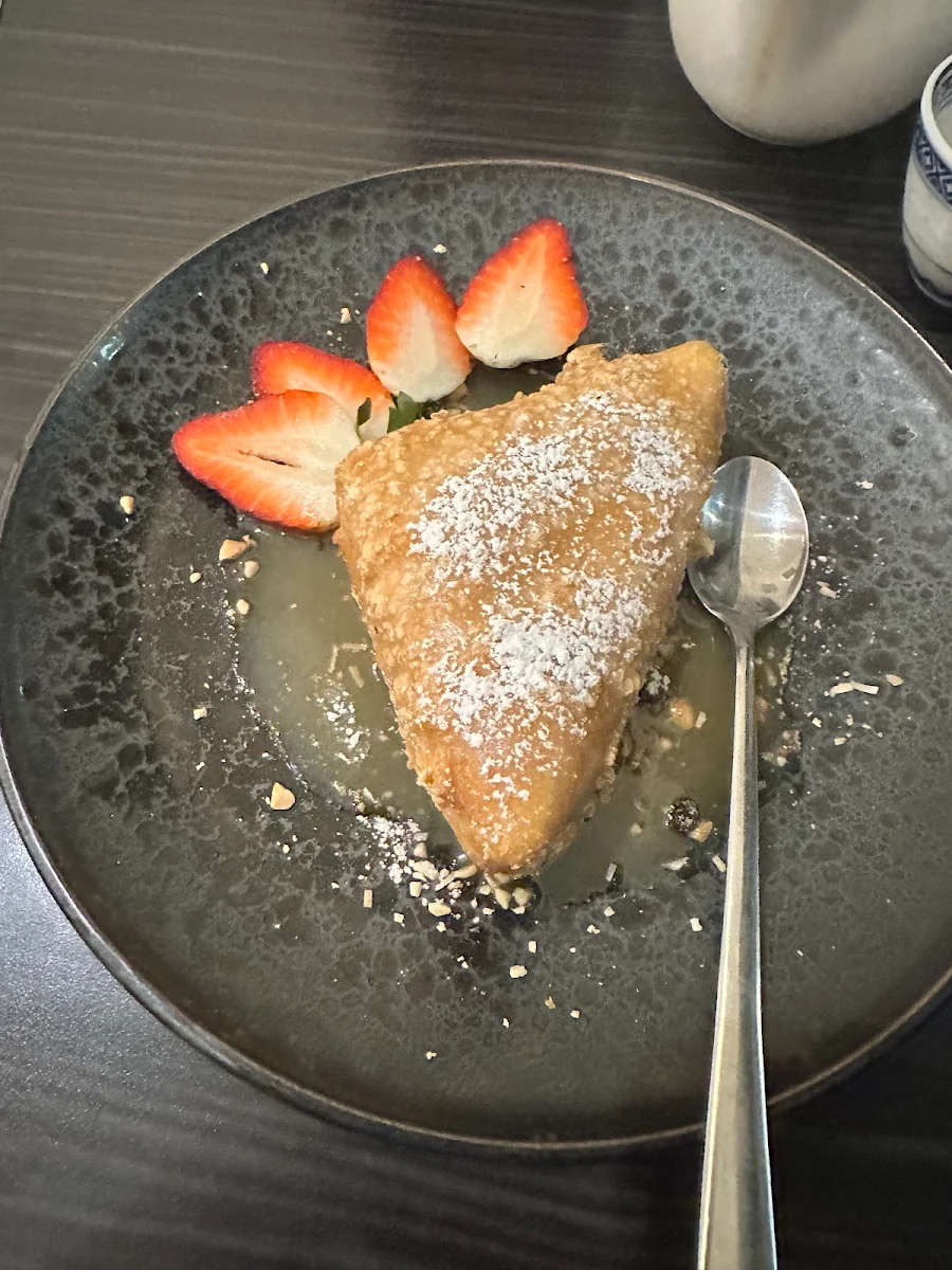 Kem Chien - Signature Fried Ice Cream Crispy Pastry Shell with a Salted Caramel Butterscotch Sauce