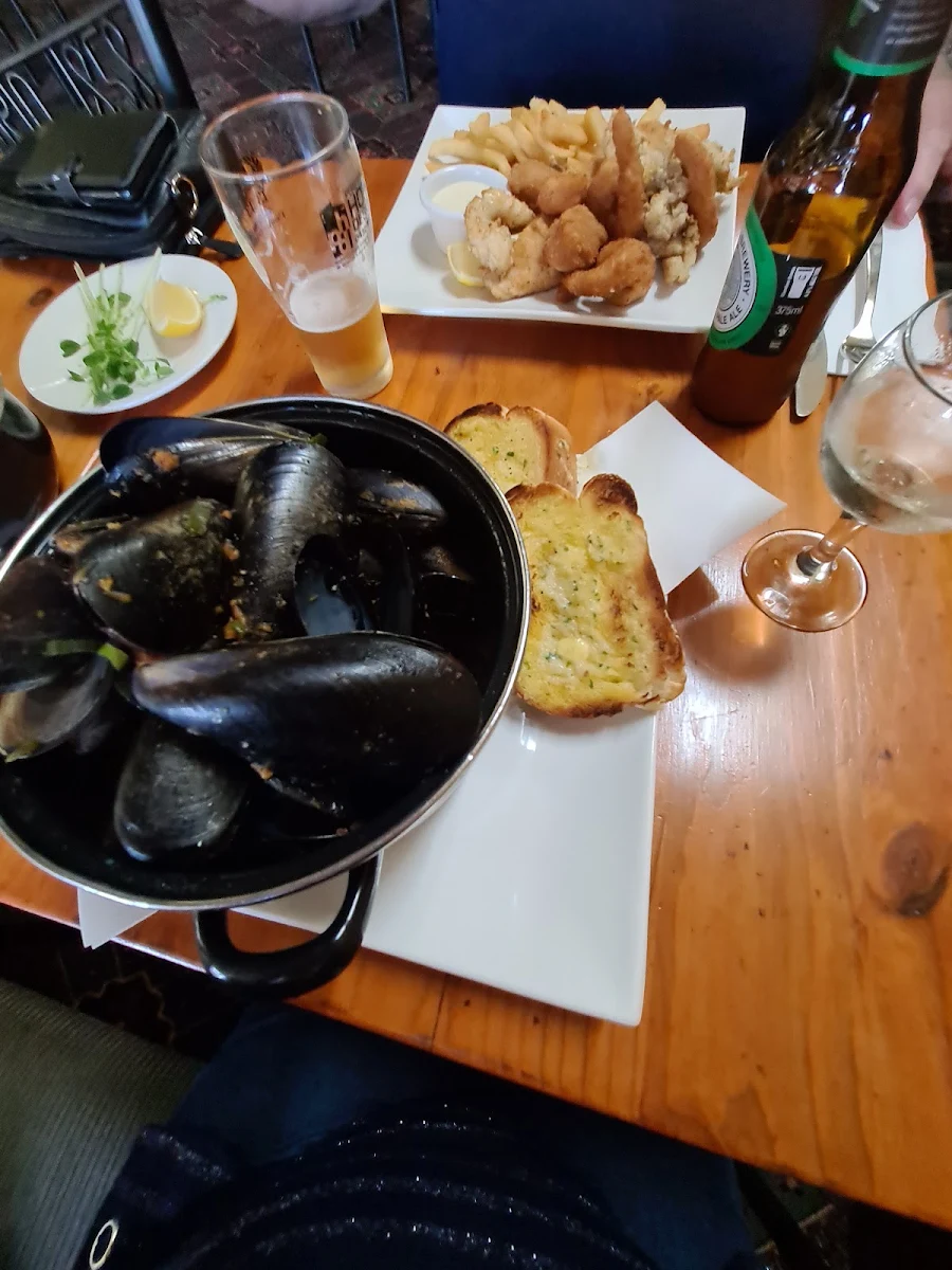 Mussels Chorizo and Spring Onion in Tomato Broth