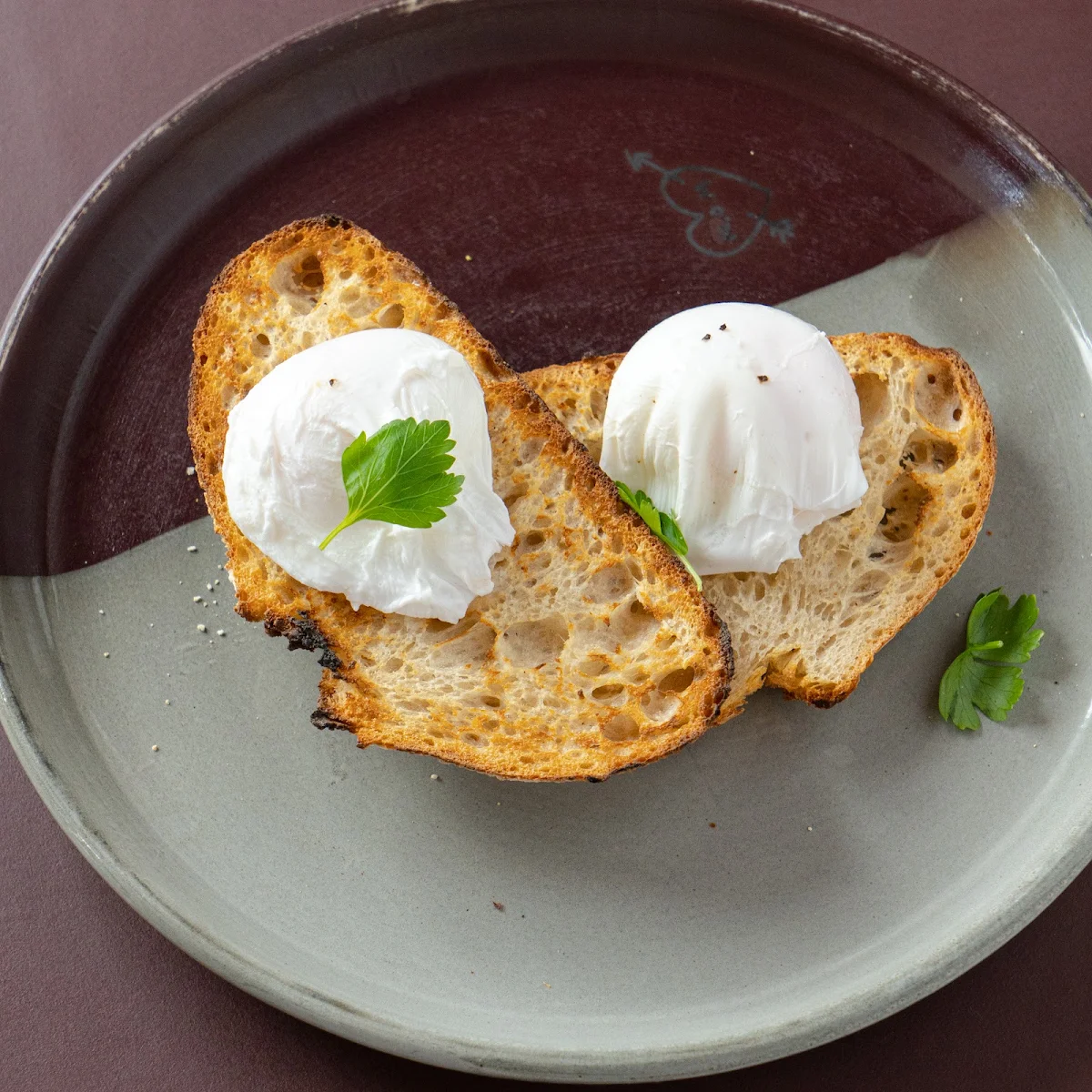Free Range Eggs on Toasted Sourdough