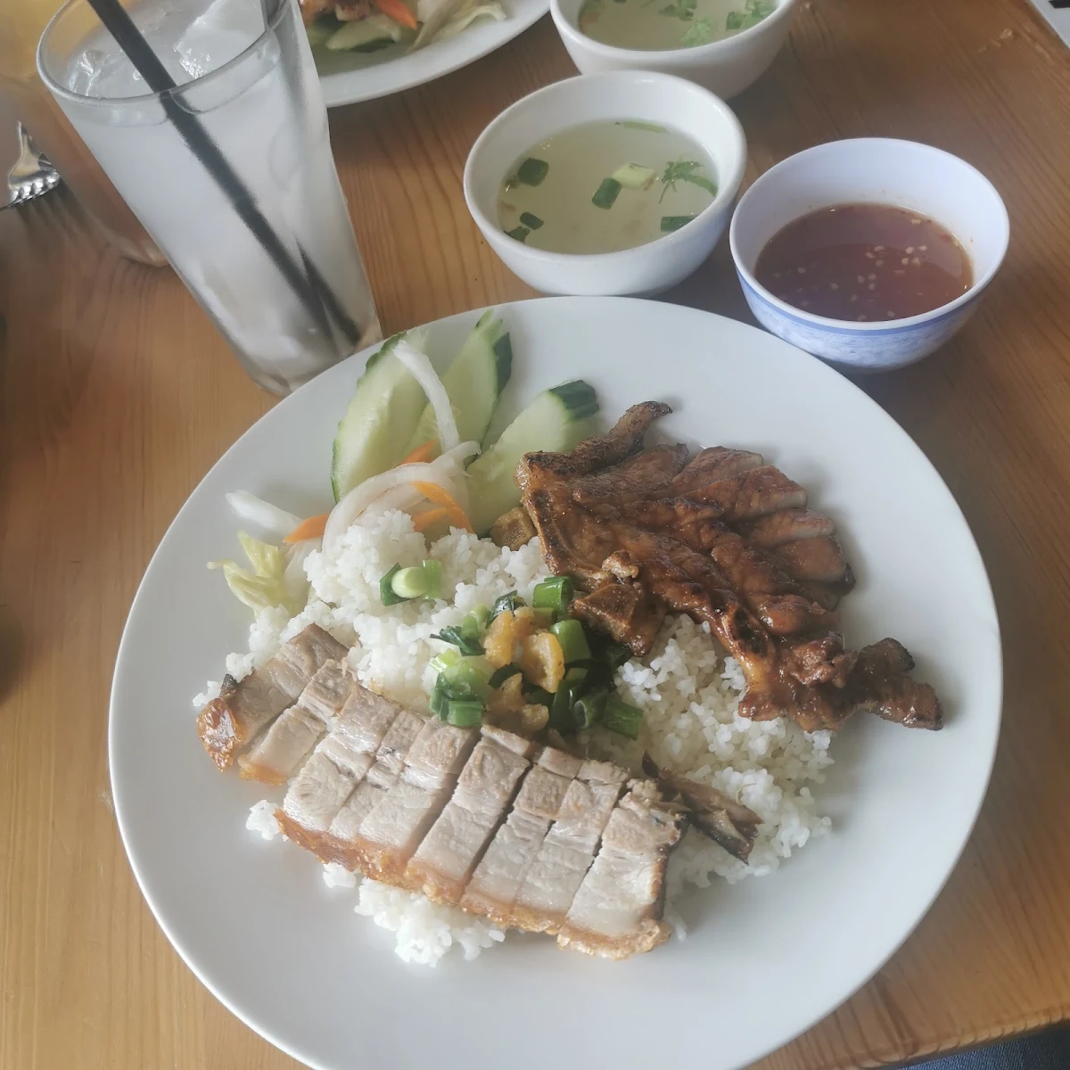 Broken Rice with Pork Chop