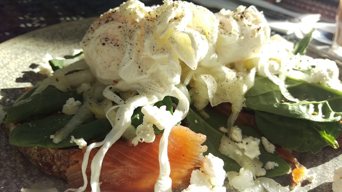 Salmon Stack, Cat & Fiddle Hotel