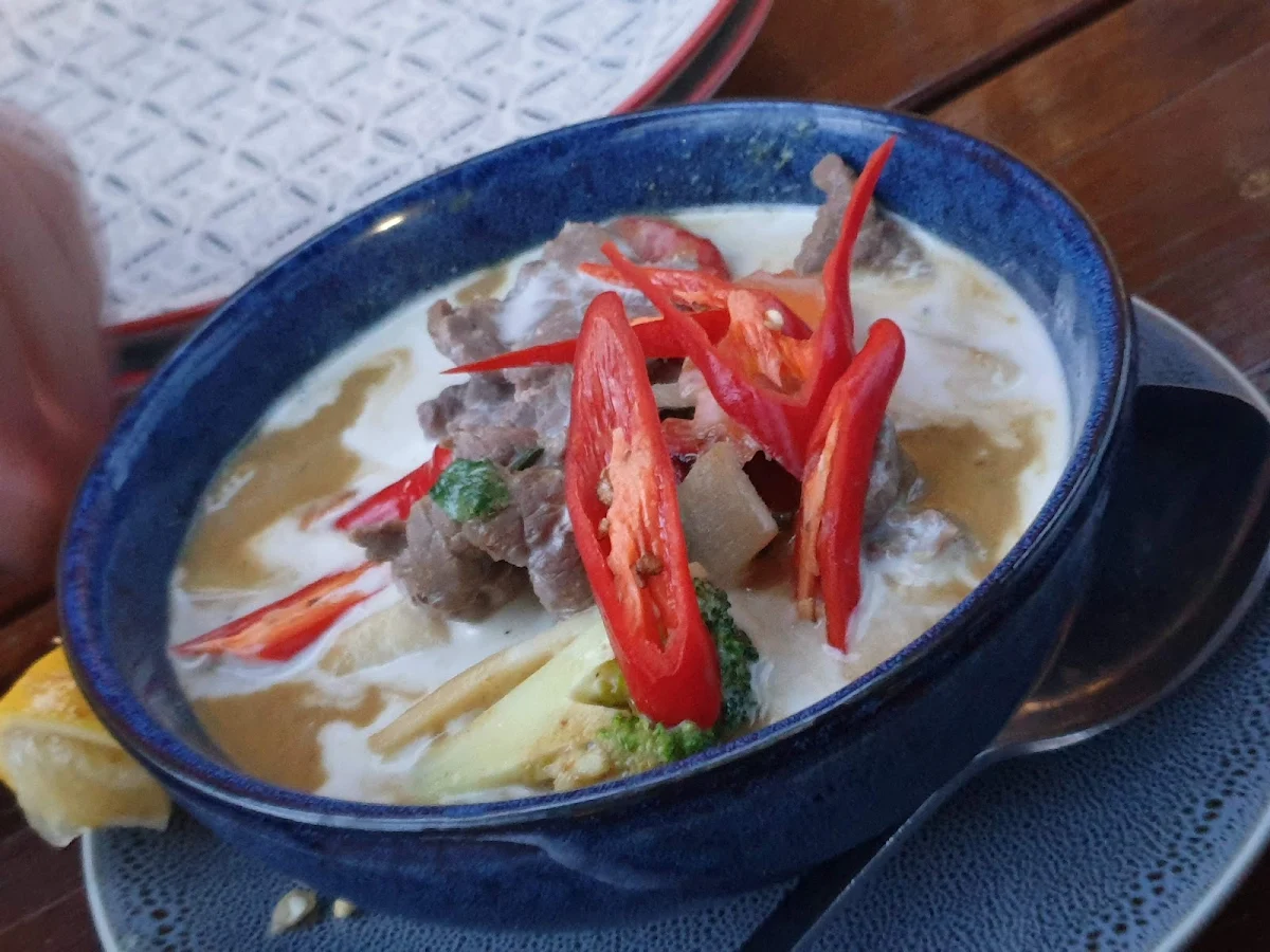 Red Panang Curry with Prawns