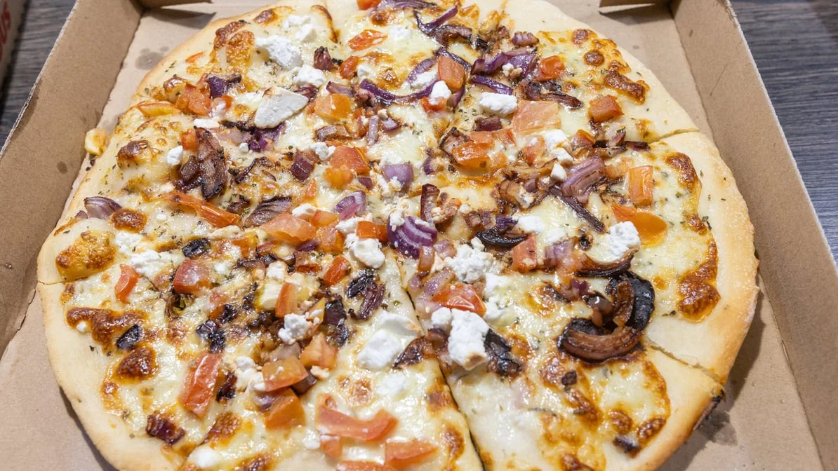 Large Devils Pizza, Carlos Naples Pizza Restaurant