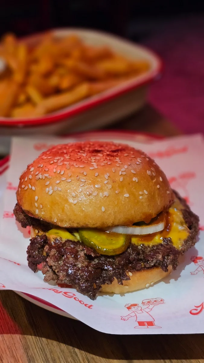 Beef Burger and Fried Chicken Burger