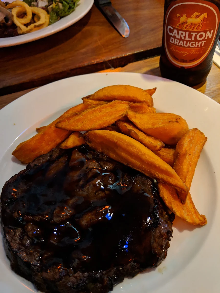 Steak and Chips, Hog's Breath Cafe Hobart