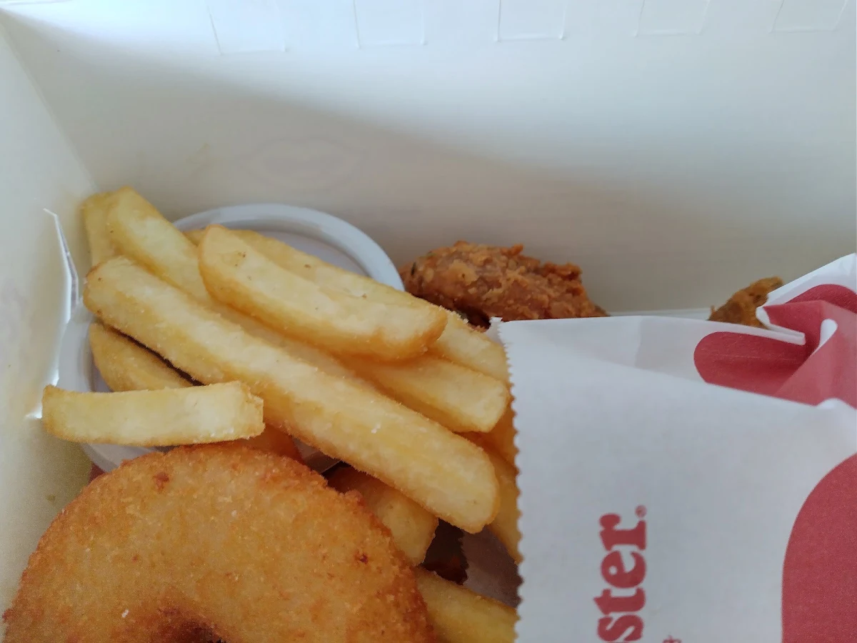 The New Crispy Chicken Fries Potato and Heavey and Pineapple Fritter