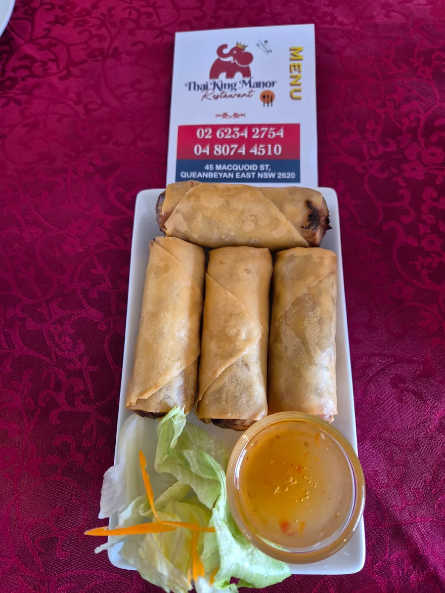 Vegetable Spring Rolls, Thai King Manor Restaurant