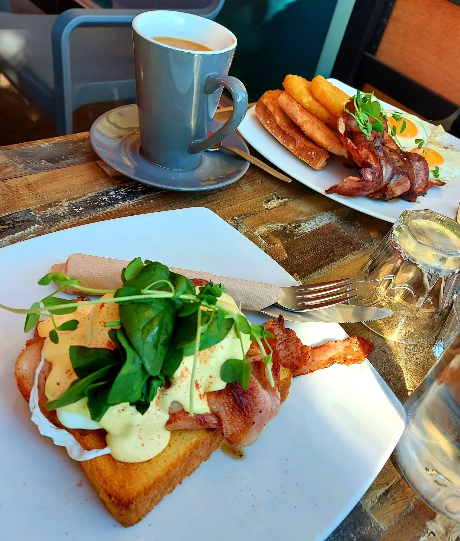 Eggs Benedict & Bacon and Egg, Cafe Alfons