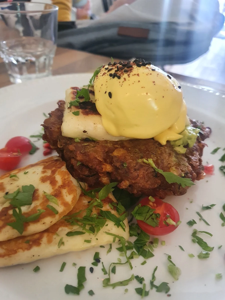 Corn Fritters Stack, Urban Sips