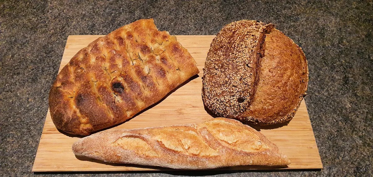 Pizza Bianca Grain Sourdough and Baguette