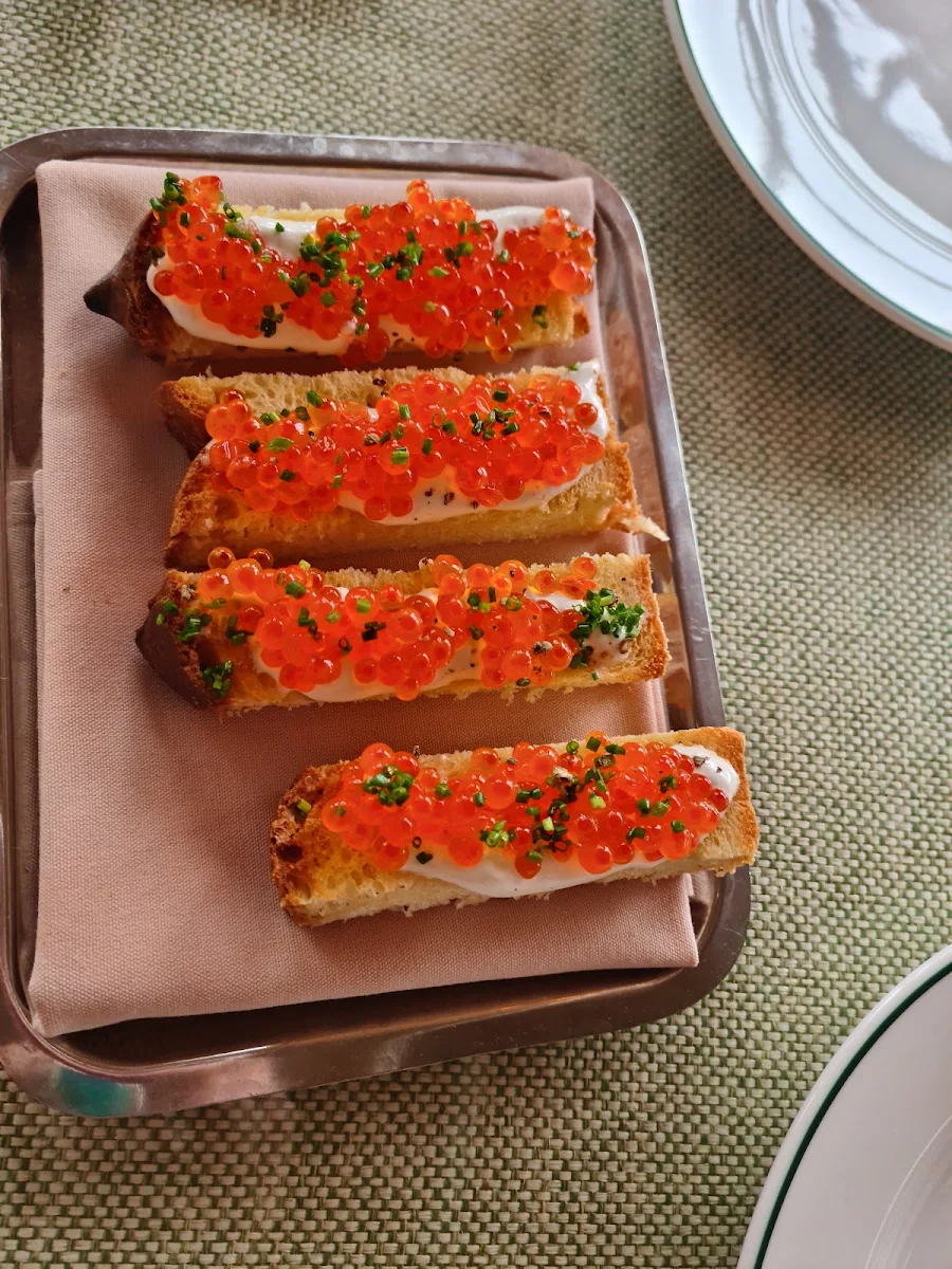 Trout Roe & Chicken Butter Toast Fingers