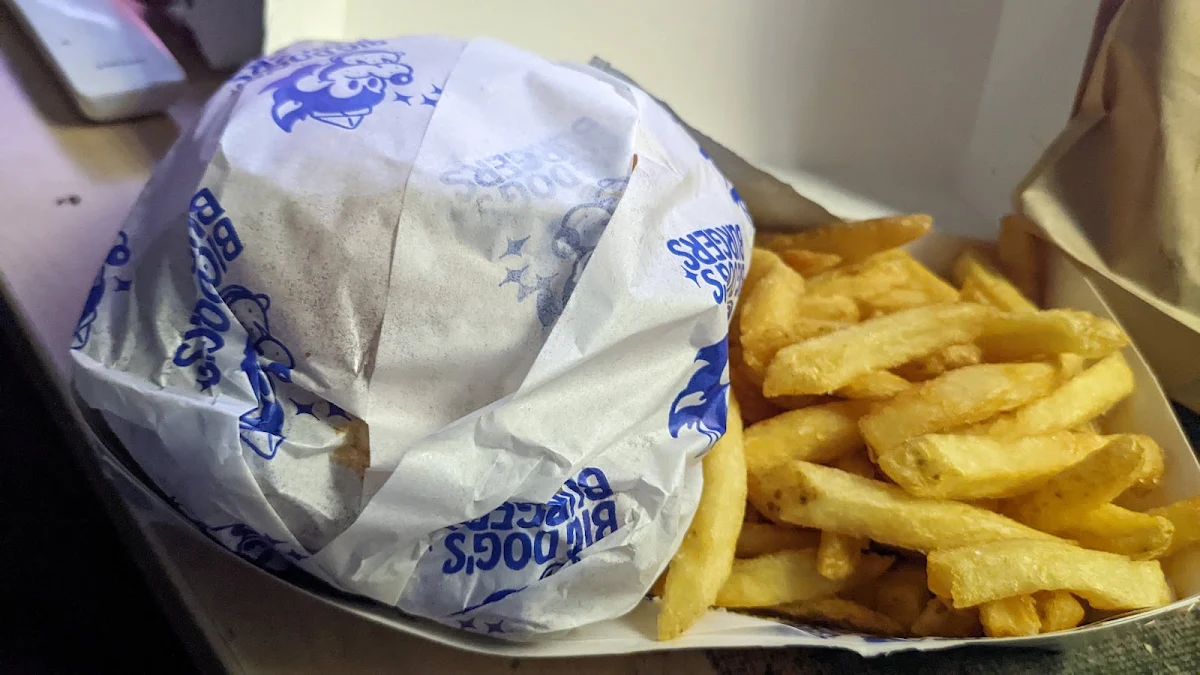 Large Chips, Big Dog's Burgers