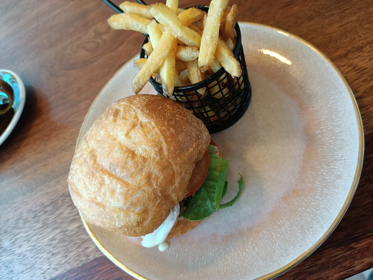 Beef Burger and Fries