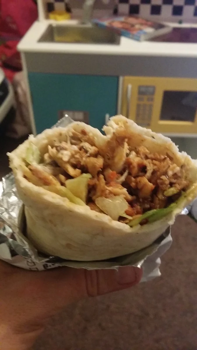 Chicken Kebab with Lettuce and Garlic Sauce