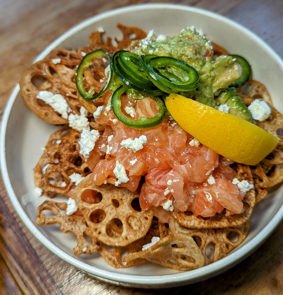 Salmon Nachos, Osaka Trading Co.
