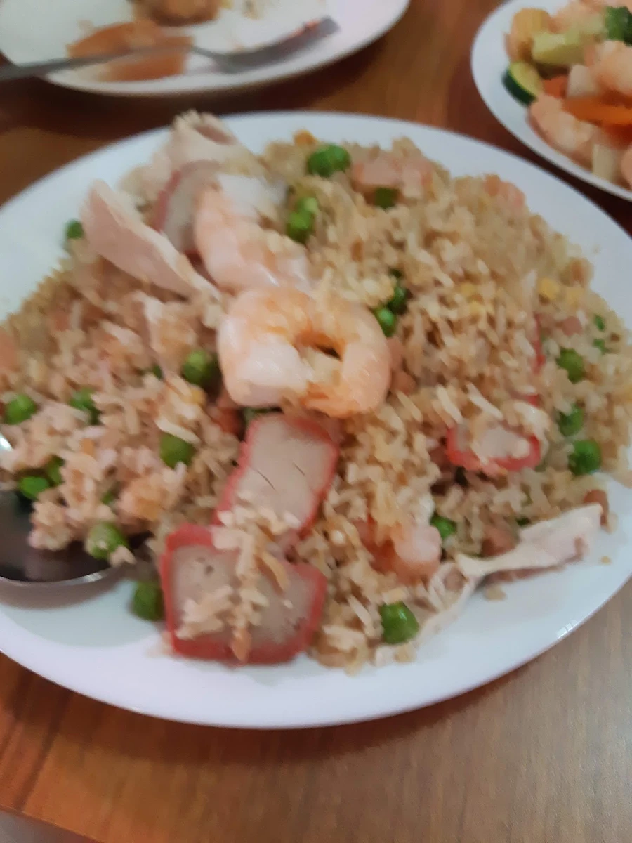Fried Rice and Garlic Prawns