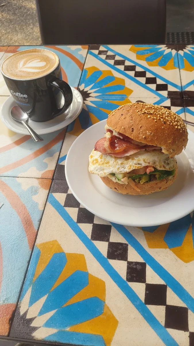 Bacon & Egg Roll Avo Salsa Mayonnaise