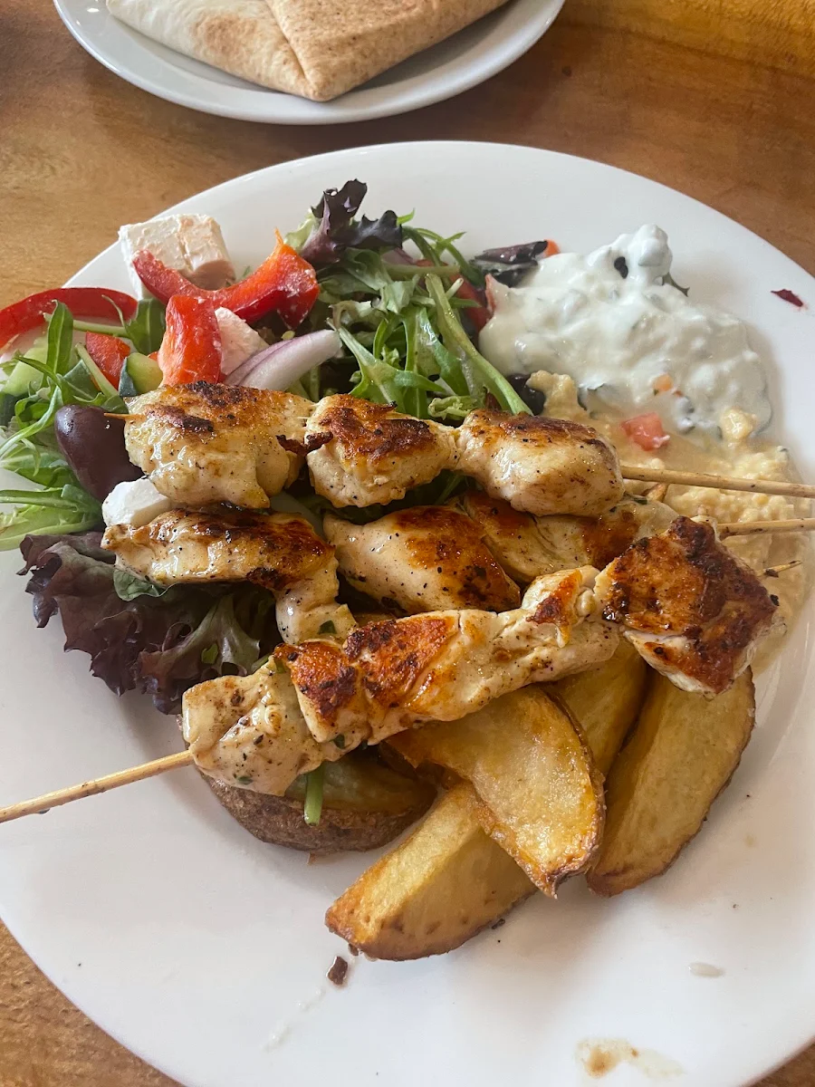 Chicken Skewers w Chips