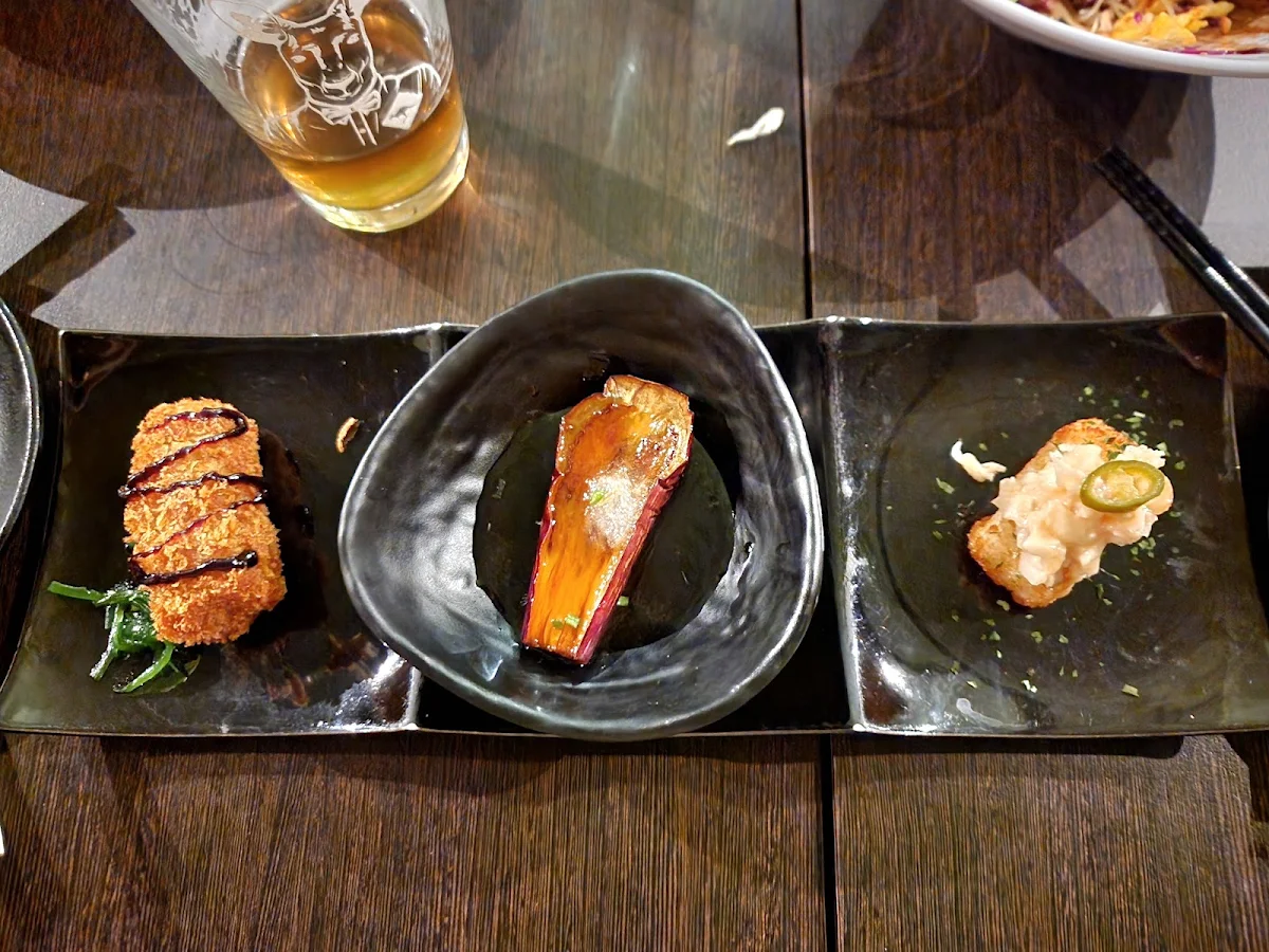 Kaarage Chicken Eggplant and Lobster Bite from Xmas 2022 Set Course